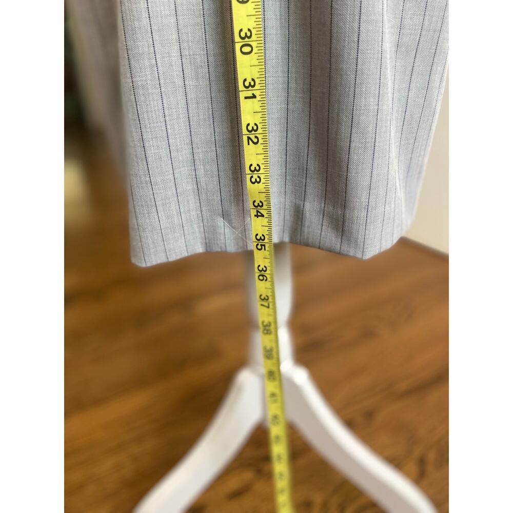 Ann Taylor gray pinstripe sleeveless business dress - Picture 8 of 12